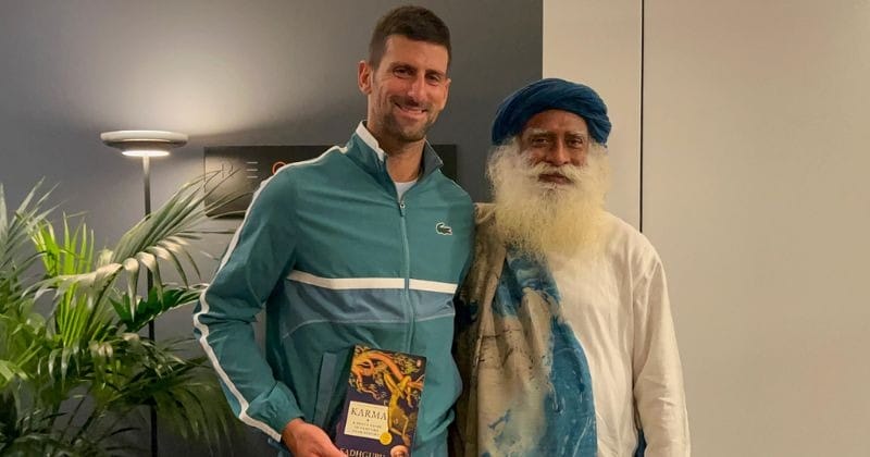 Sadhguru meets Novak Djokovic