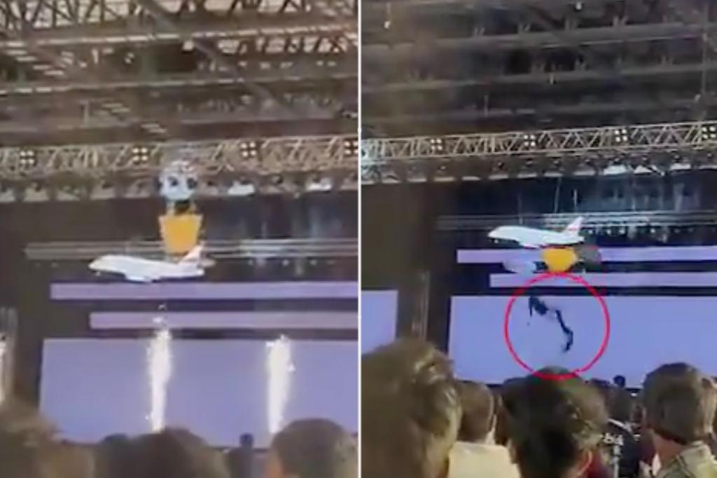 Shocking video shows tech CEO falling to death during grand stage entrance at company party