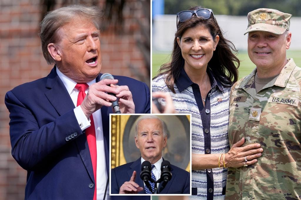 Biden defends Nikki Haley from Trump's swipe over her deployed husband's whereabouts