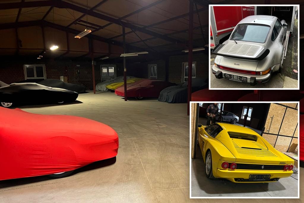 Collection of 22 'very rare' luxury cars, including Porsche and Ferrari, found in former warehouse