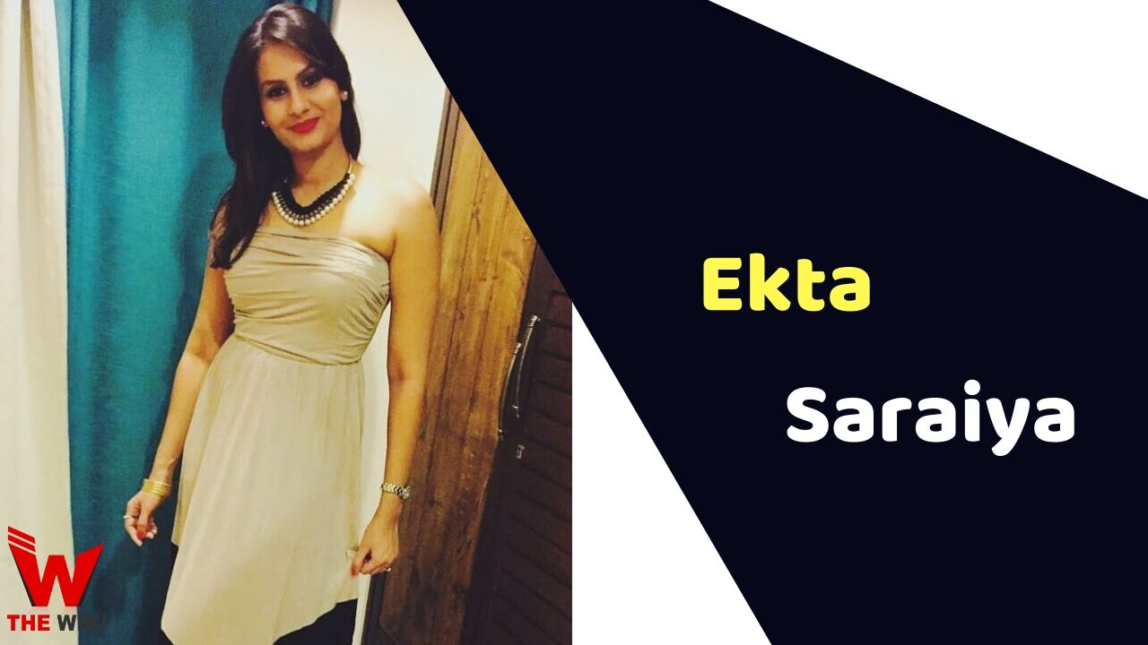 Ekta Saraiya (Actress) Height, Weight, Age, Affairs, Biography & More