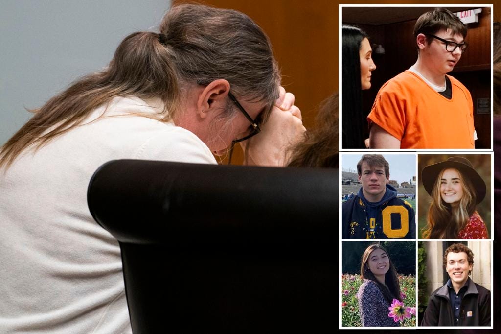 Jennifer Crumbley Breaks Down in Court After Watching Surveillance Footage of Son Ethan's School Shooting