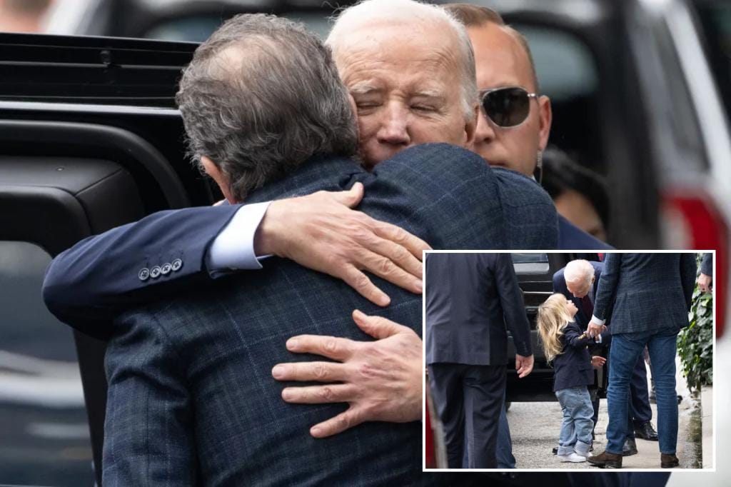 President Biden celebrates his son Hunter's 54th birthday at a Los Angeles hotspot with a big hug