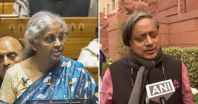 Shashi Tharoor reacts to chancellor's budget speech