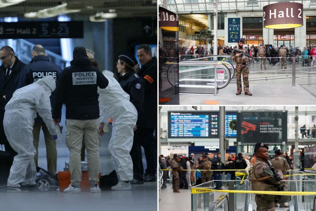 Three people are injured in a stabbing at the Gare de Lyon train station in Paris