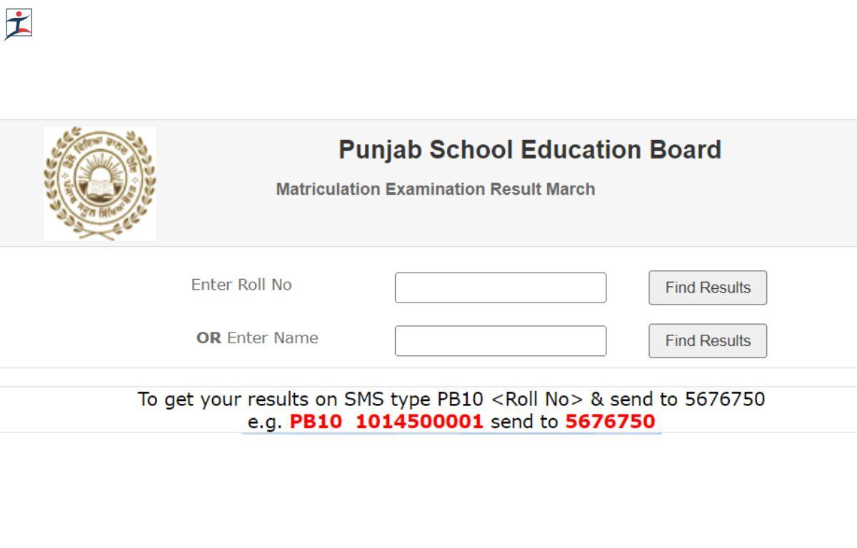 How to check PSEB 10th result 2024 by roll number, name, SMS?